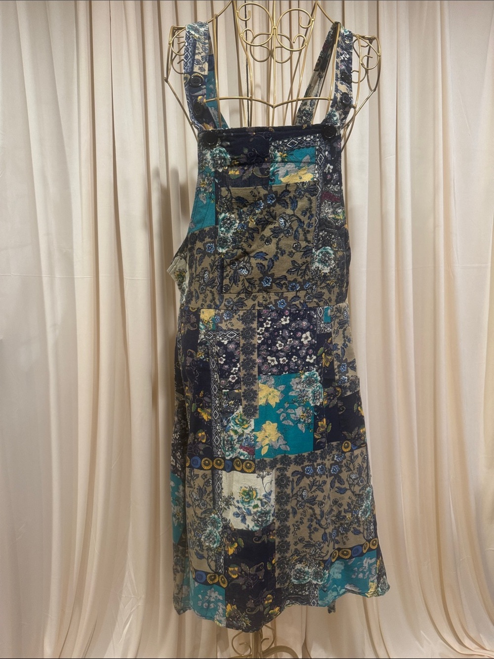 Yak & Yeti Patchwork Overall Dress